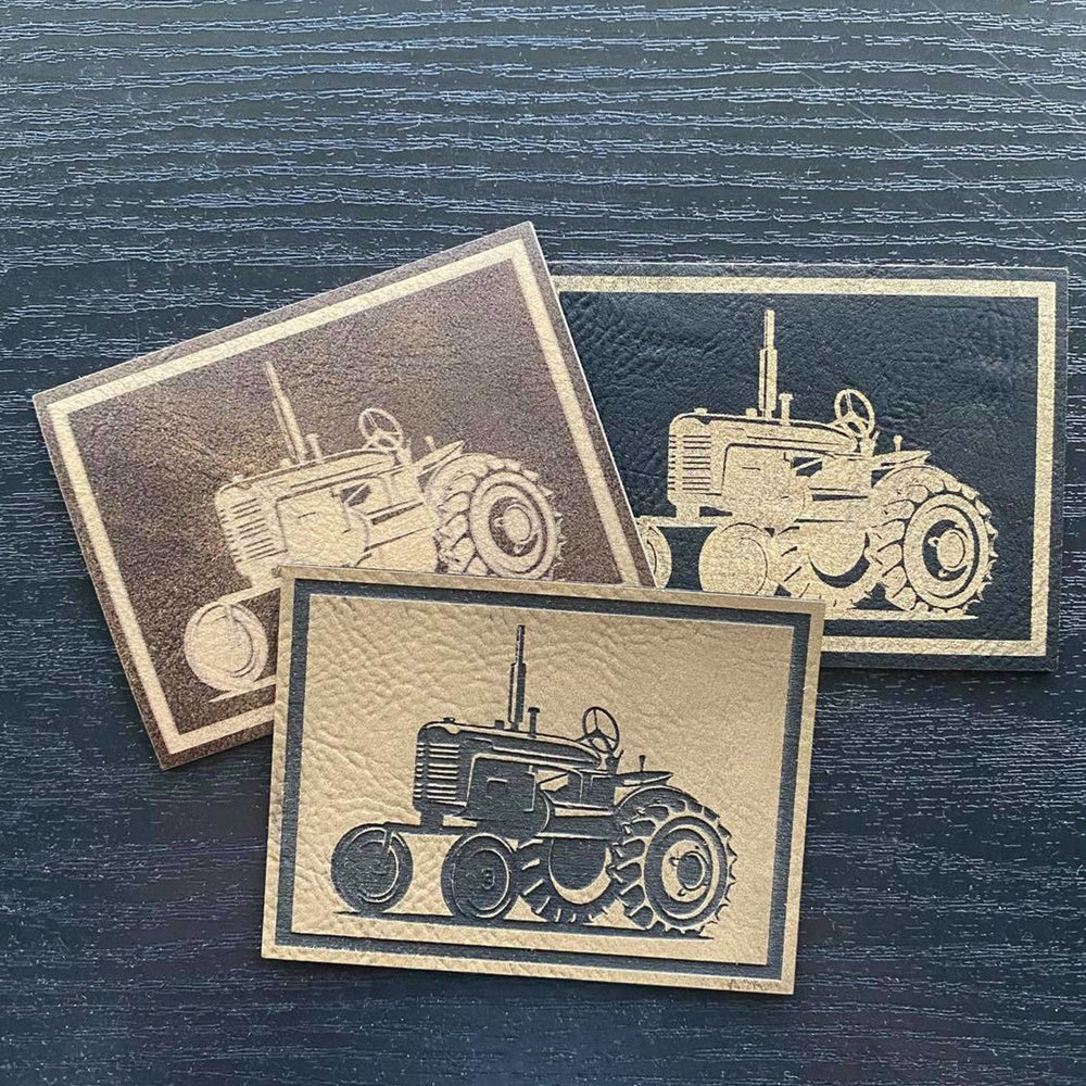 
                  
                    Tractor Patch for Hats, Bags, Jackets - Leatherette Vegan Leather Patch - patchpalooza
                  
                