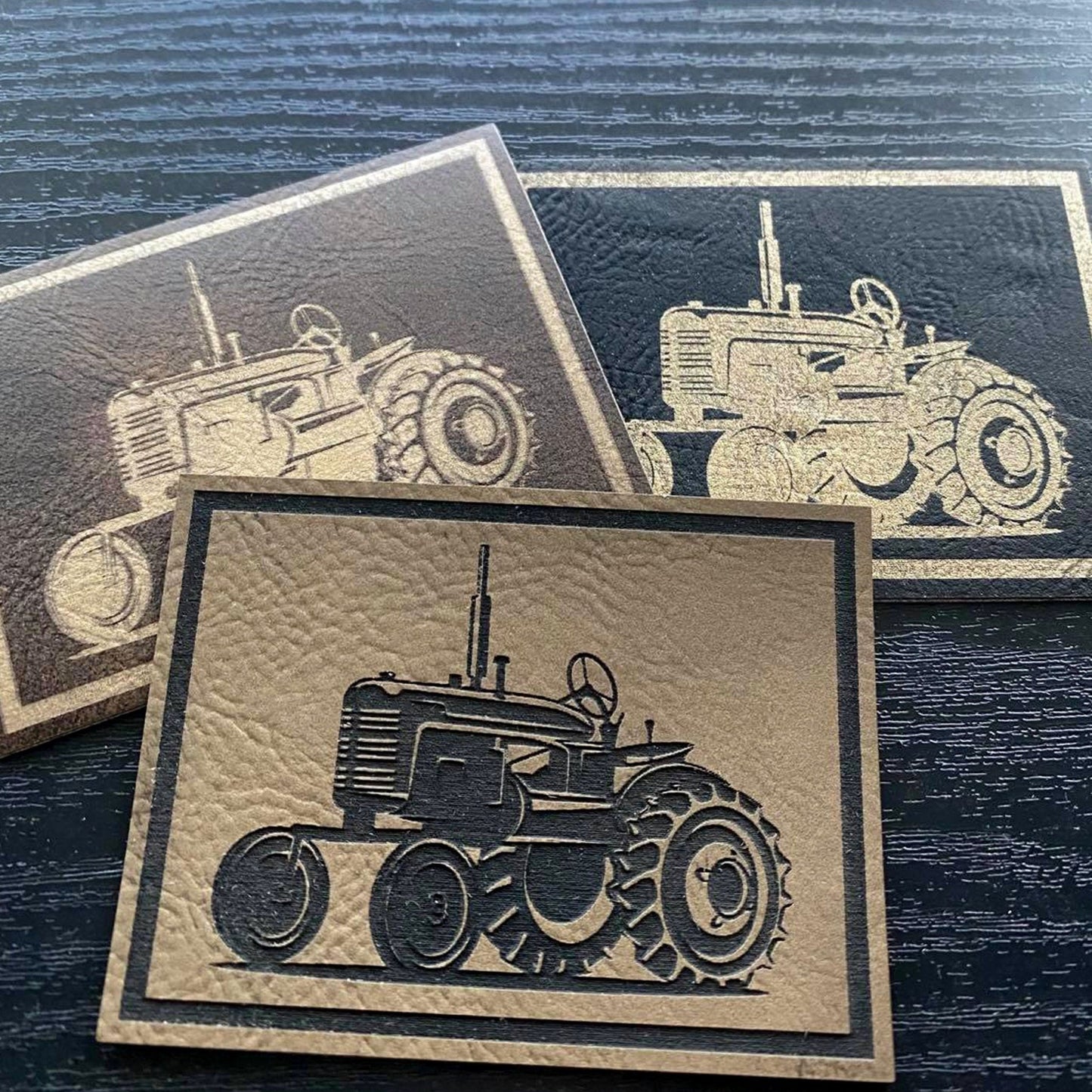 
                  
                    Tractor Patch for Hats, Bags, Jackets - Leatherette Vegan Leather Patch - patchpalooza
                  
                