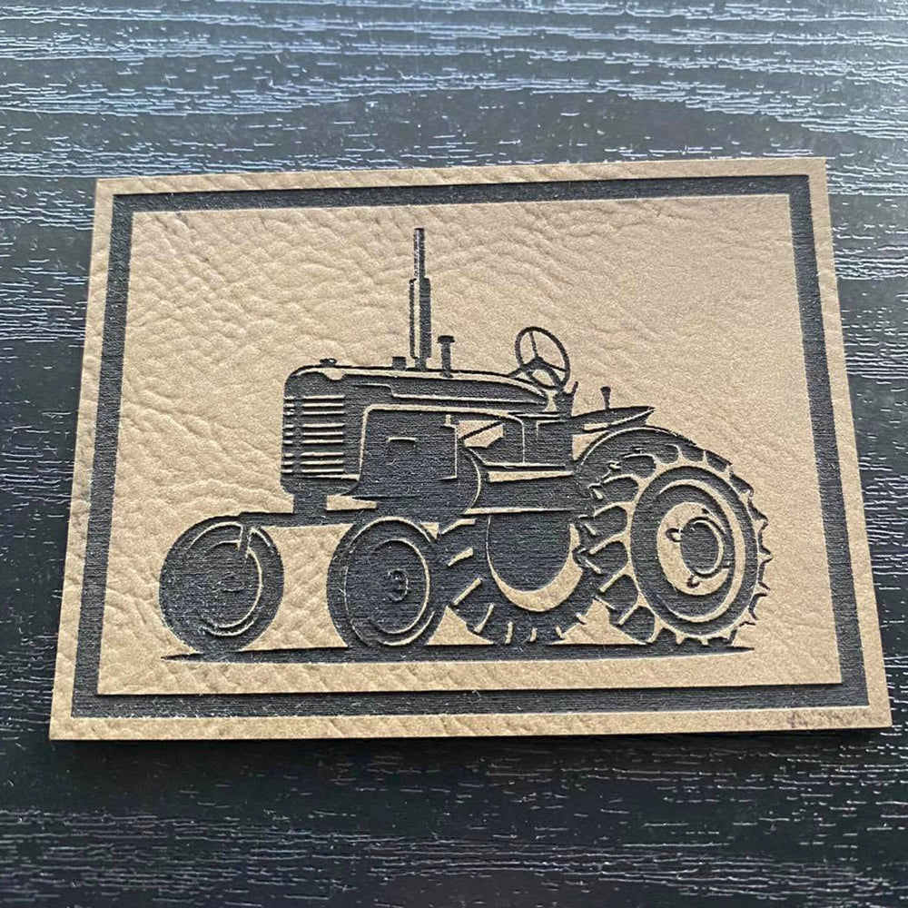 
                  
                    Tractor Patch for Hats, Bags, Jackets - Leatherette Vegan Leather Patch - patchpalooza
                  
                